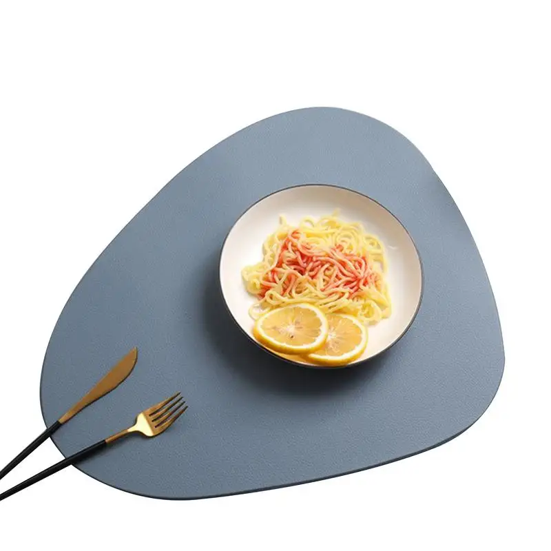 

Leather Placemats Coaster Faux Leather Placemat Faux Leather Washable Coasters Non-Slip PU Placemats And Cup Holders For Kitchen