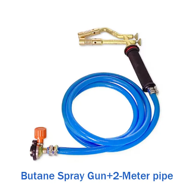 

3600 ° F Двуглавый бутан, пропан, газовый сварочный пистолет, серебристый медный алюминиевый сварочный инструмент, удаление волос быка, пожарный пистолет для барбекю