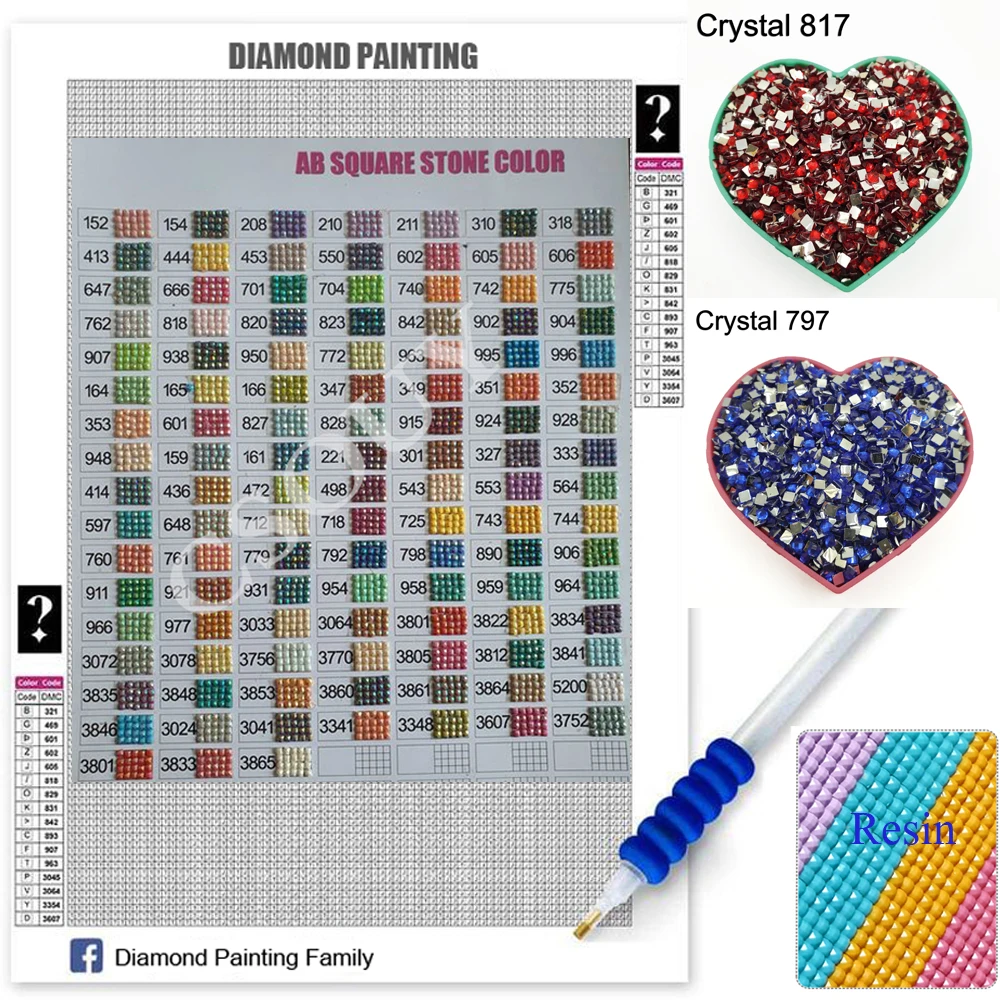 

Mystery AB Stone 2023 New Full Square 5D Diamond Painting Cross Stitch Resin Diamond embroidery Mosaic Queen Home Decor Mystery