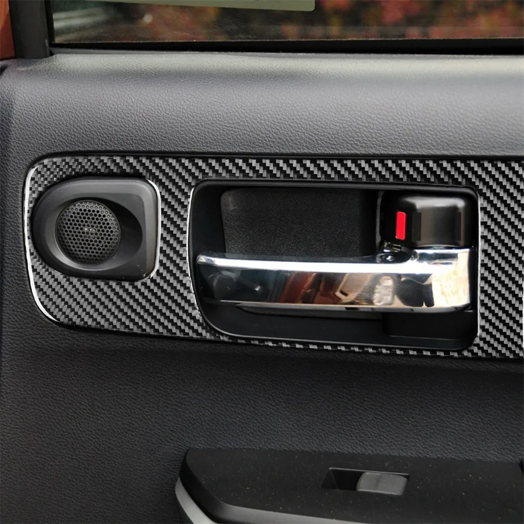 

Fit For Toyota Tundra 2014-2018 Carbon Fiber Inner Door Handle Frame Cover Trim Sticker RHD