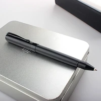 set metal ballpoint pen with refills for school office black material rotating stationery supplies pens