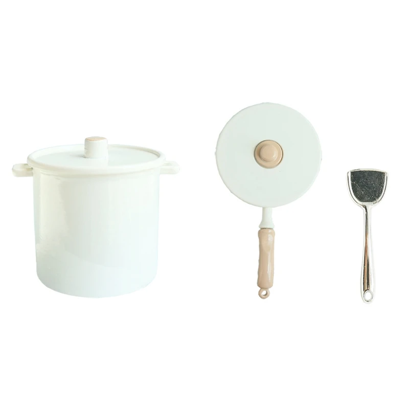 

1/8 1/12 Miniature Dollhouse Kitchen Cookware Saucepan Takanabe Set Doll Life Scene Dollhouse Accessories
