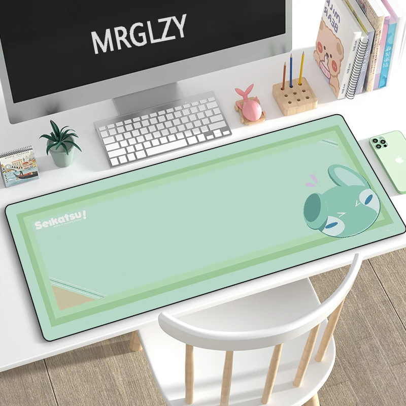 

Cute Cartoon Mouse Pad Comtuper Green Eye Protection DeskMat XXL Large Mousepad Gaming Accessoroes Laptop Gamer Keyboard MausMat