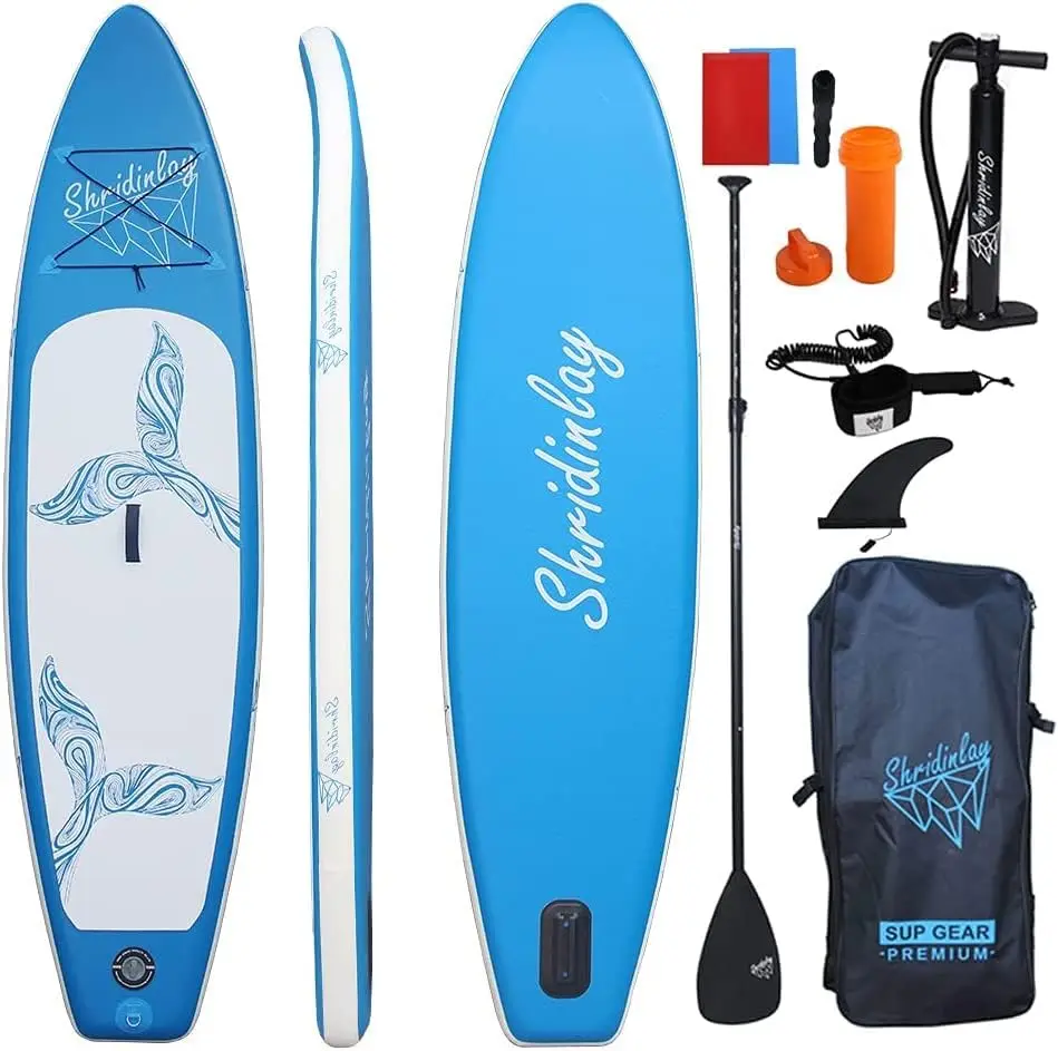 

Stand Up Paddle Board Surfing SUP Boards,6 Inches Thick ISUP Boards with SUP Accessories Including Backpack,Adjustable Paddle, W