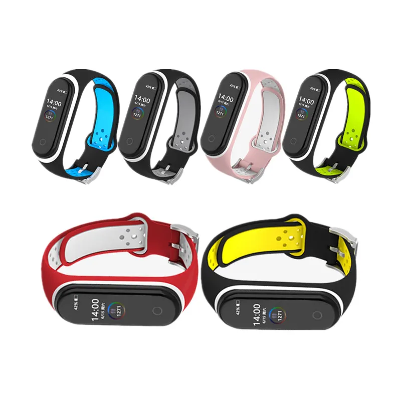 

1 шт., сменный силиконовый браслет для смарт-часов Mi Band 5