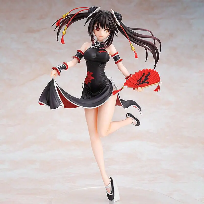 

23CM DATE A LIVE Tokisaki Kurumi Anime Figure Lovely Cheongsam Tokisaki Kurumi Sexy Girls Action Figure PVC Model Doll Kids Toys