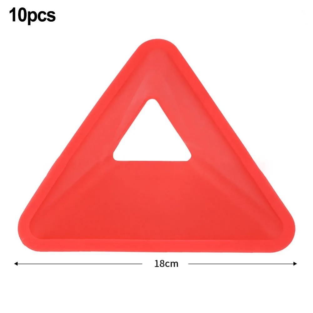 Soccer Logo Plate Field Marking 18*4.5cm 18g/PCS Equipment Triangle Hole Design Wear-resistant Football Training