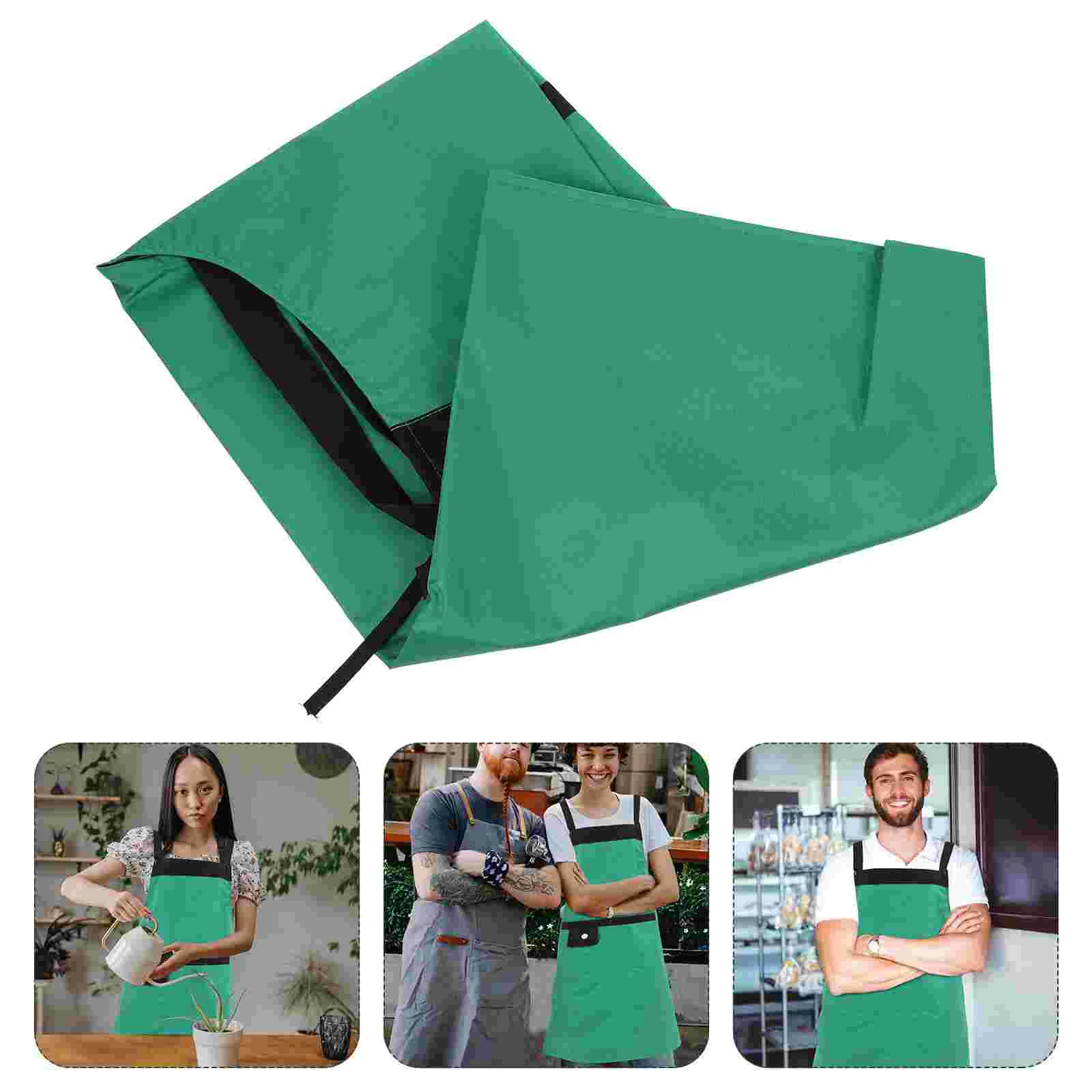 

Durable Apron with Pockets Oil Proof Apron Cafe Shop Apron Household Apron