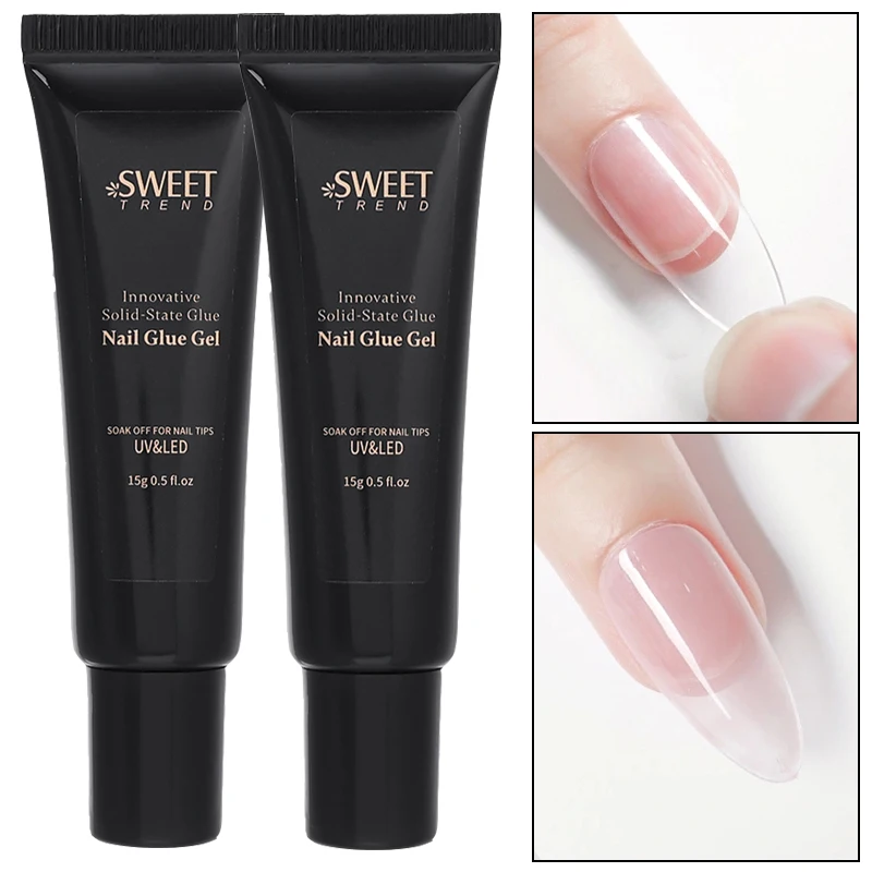 

15ML Nail Tips Glue Gel Fast Dry False Nail Extension Transparent Glue Function UV Varnish Nail Rhinestones Decoration Adhesive