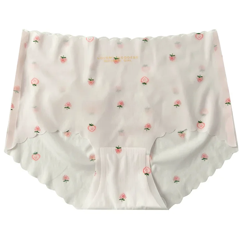 Бесшовное нижнее белье из ледяного шелка женские летние ультратонкие трусы с