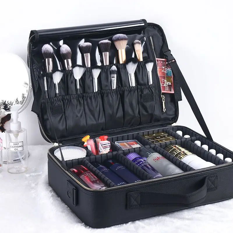 

Women Portable Make Up Bag Beautician Pouch Bags Travel Organizer Beauty Case Makeup New Professional Makeup Case Female E869