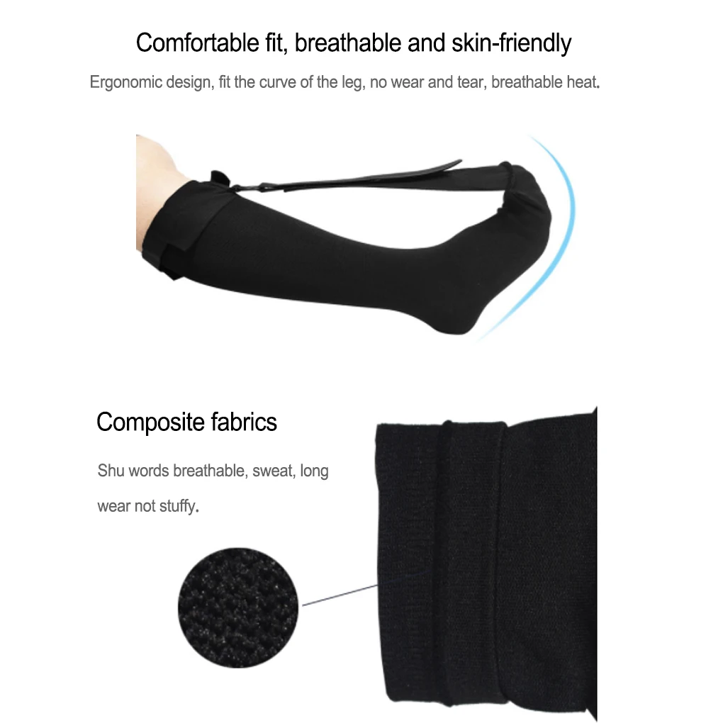 

Compression Socks Heel Pain Stretch Stockings Comfortable Breathable Reusable Washable Foot Care Supplies Black L