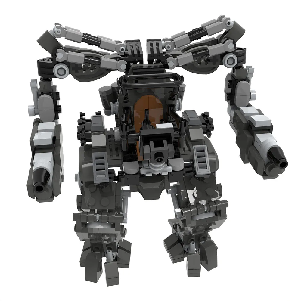 

Moc Game Horror Scene Cyber Hacking Robot APU Classic Mechanical Monster Building Block Assembly Model Boy Toy Gift