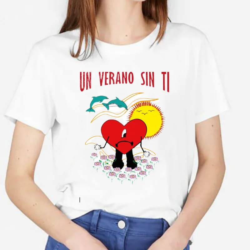 

Hip Hop Bad Bunny Male T Shirts Summer Short Sleeve T-Shirts Woman Oversize Tops Tee Shirt Women Men Graphic T Shirts