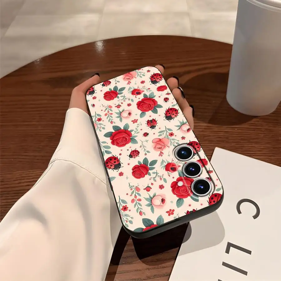 Фото Чехол для телефона Samsung Galaxy A70 A15 A50 A05 A04 A06 A13 A20 A12 A17 A16 A40 с экзотическим цветочным принтом №5