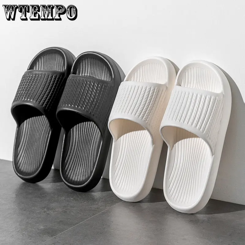 Slippers Non-Slip Flip Flops Sandals Plus Size Soft Sole Eva Indoor Slides Home Slippersthick Platform Bathroom Dropshipping