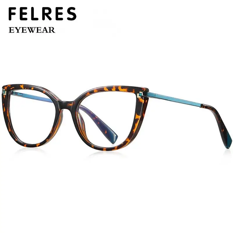 Модные очки для чтения с защитой от синего света прозрачные кошачий глаз женская