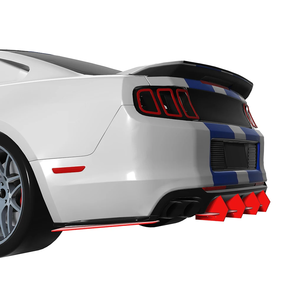 Фото Подходит для Ford Mustang GT350 GT500 2013, 2014, год, задний диффузор, бампер, спойлер, сплиттер, комплект кузова, аксессуары №3