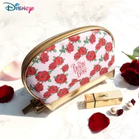 disney genuine beauty and the beast cartoon anime large capacity shell bag simple makeup storage bag portable ladies clutch gift