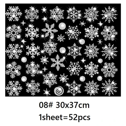 Рождественские наклейки на окна