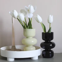 vases for flowers nordic decoration home black glass vase hydroponic flower arrangement container terrarium living room decor