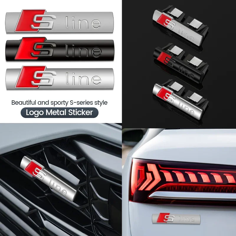 1 шт. новая 3D наклейка с логотипом из металлического сплава Sline для Audi S Line A3 A4 A5 A6 A7