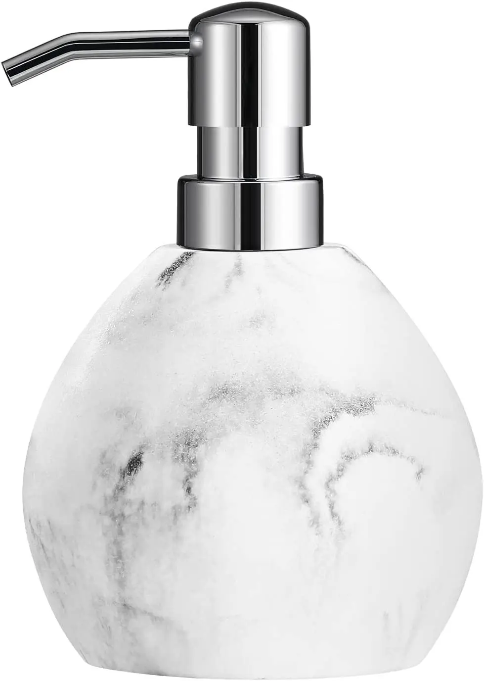 

Hand Soap Dispenser, 15.2 oz Marble Hand Lotion Bottle, Stainless Steel Lotion Container, Refillable Liquid Hand Soap Jar, Resi