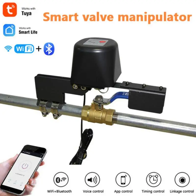 

Tuya WiFi Water Valve Smartlife Auto Control Smart Gas Valve Gas Shut Off Valve Remote Control Timing Control Alexa Echo Google