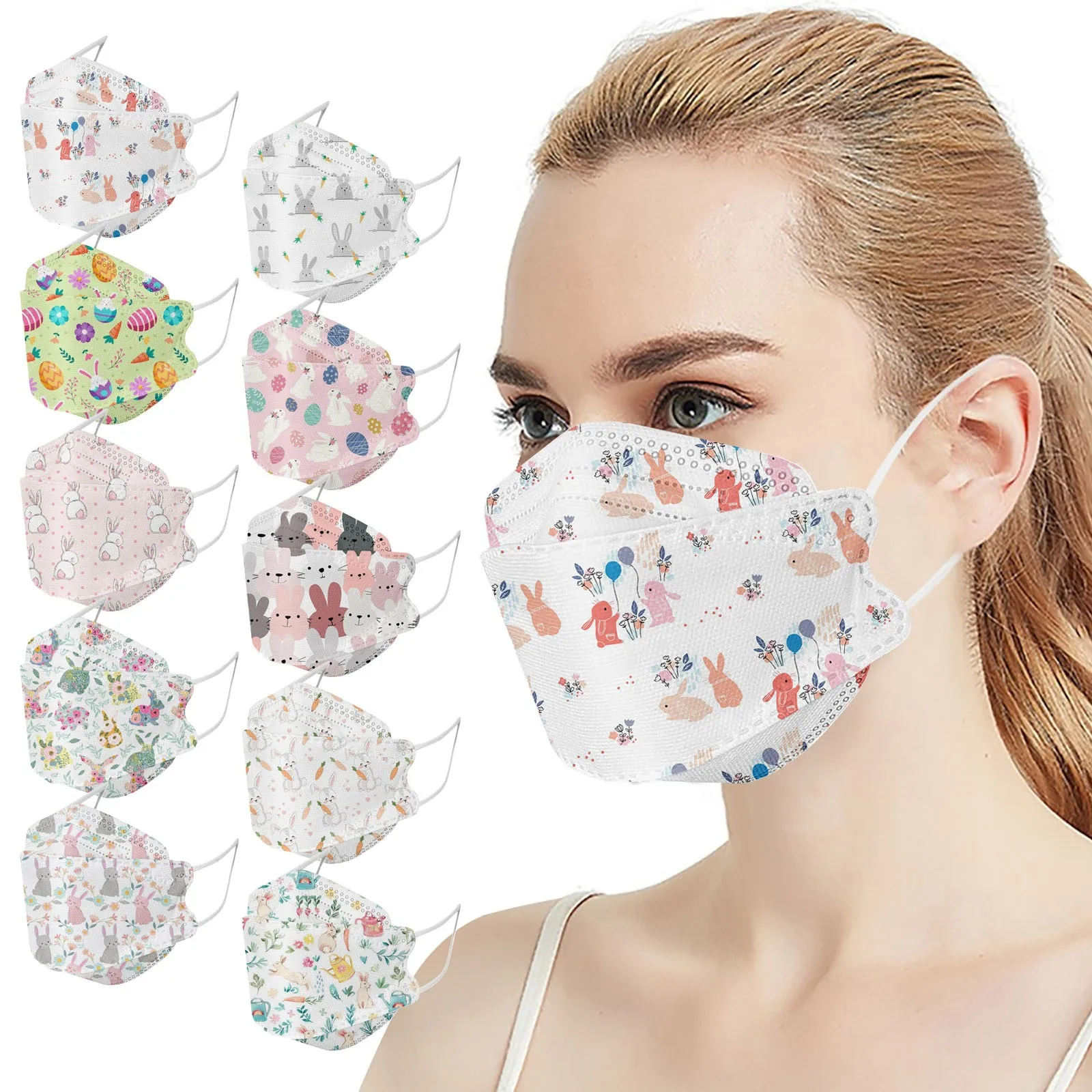 Маска для лица взрослых с пасхальным принтом уличная Предотвращающая