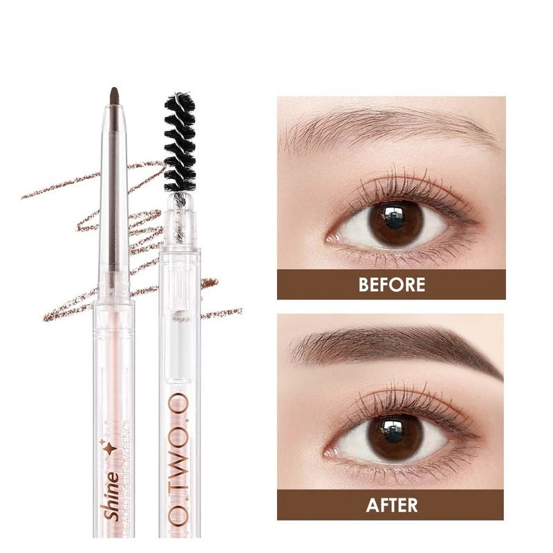 

Ultra Fine Eyebrow Pencil Brow Enhancers 1.5mm Waterproof Long-lasting Double-ended Brown Tint Shade Eyebrows Makeup