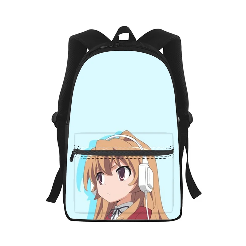 Anime Toradora Aisaka Taiga Men Women Backpack 3D Print Fashion Student School Bag Laptop Backpack Kids Travel Shoulder Bag