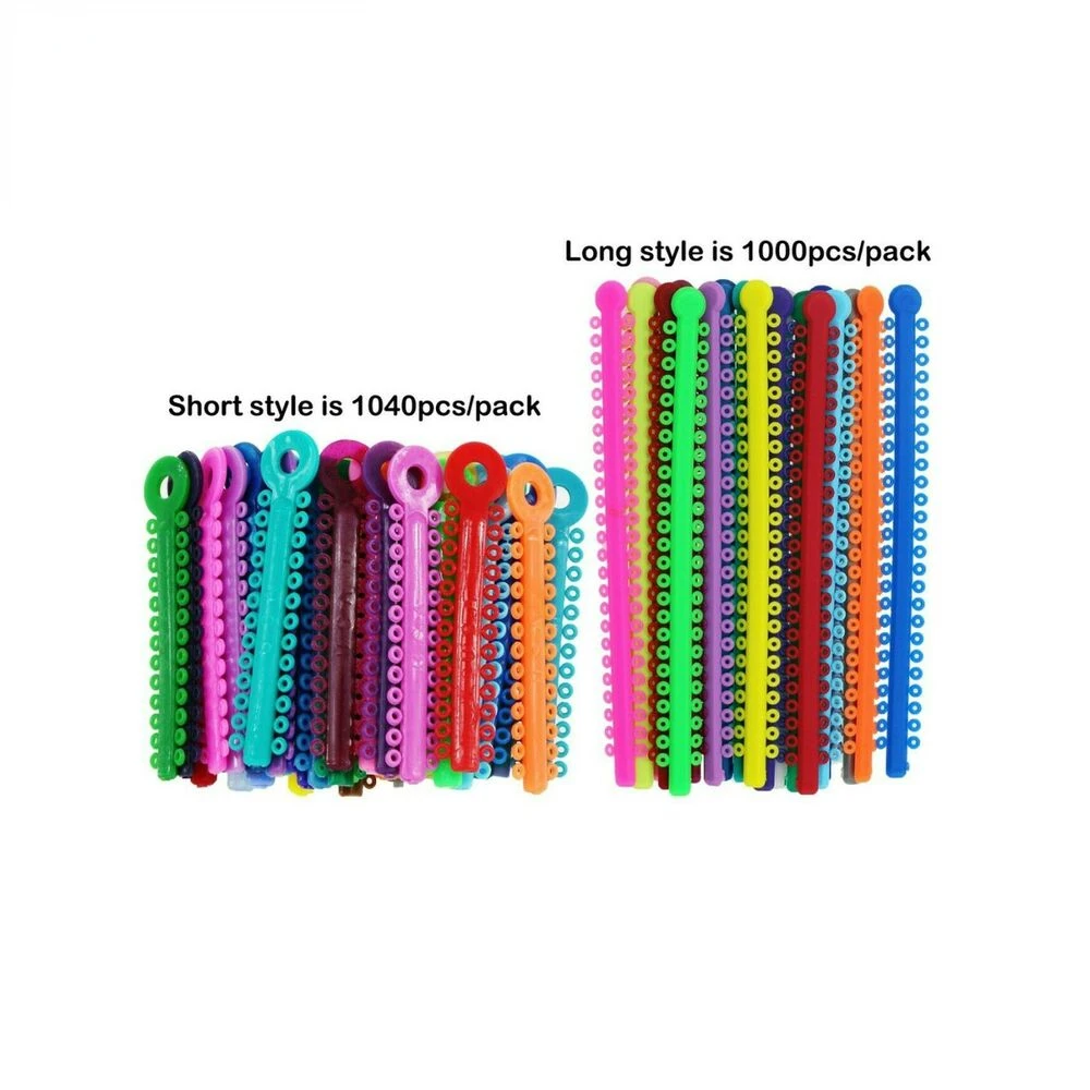 

Dental Orthodontic Ligature Ties Braces Elastic Rubber Bands Mixed Color