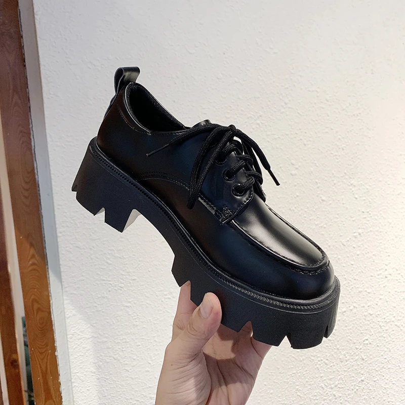 

British Girl Japanese Uniform Shoes Small Leather Women Shoes Female Black Retro Mary Jane Shoes Woman Lolita Platform Shoes