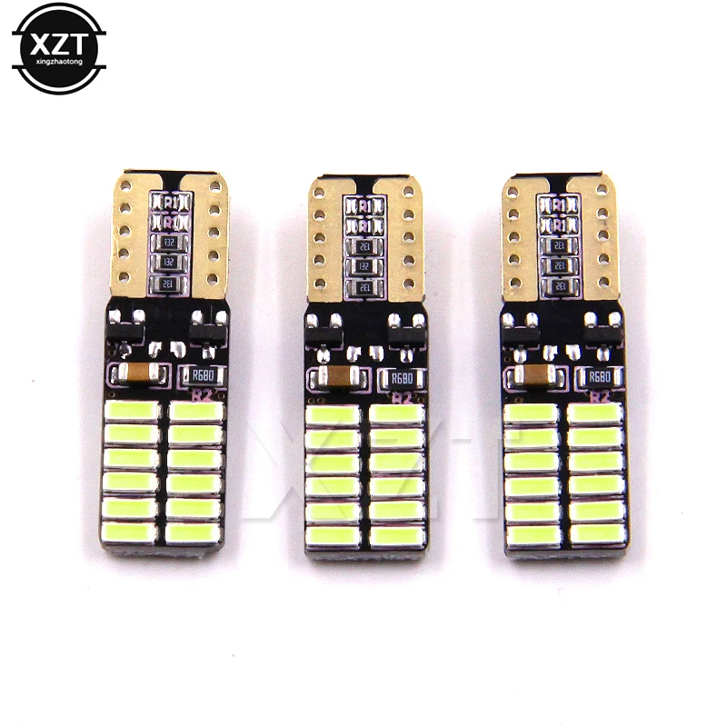 

12 В T10 194 W5W Автомобильная светодиодная лампа 12 В автомобильная лампа стояночные огни 5W5 Canbus T 10 W2.1x9.5D 4014 24SMD ампула