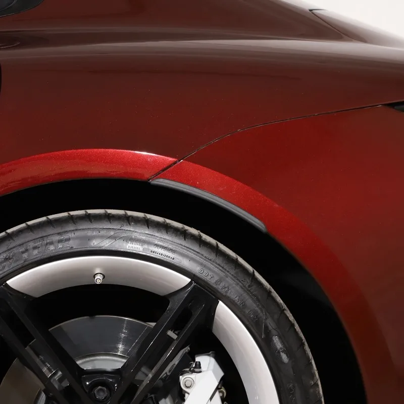 Для Porsche Taycan 2019 2020 2021 2022 ABS черный автомобильный колесо крыло защита для бровей