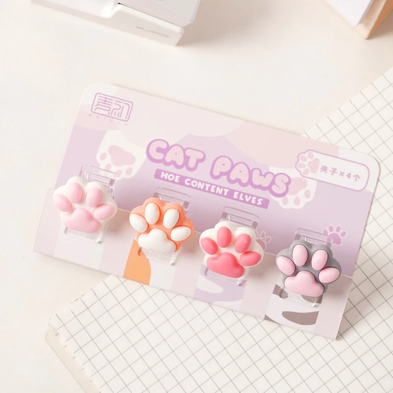 

Акриловые зажимы для бумаги в форме кошачьих лапок