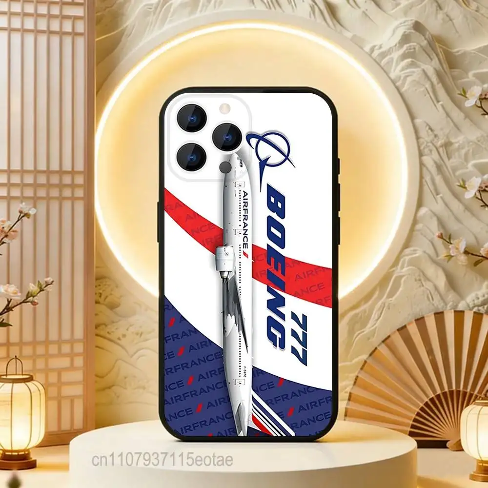 Фото Чехол для телефона Top Airplane B-BoeingS 777 для iPhone 12, 16, 13, 14, 15, 17, 11, Pro, Max, Plus, E, Air, Mini из мягкого TPU, приятный на ощупь. №4
