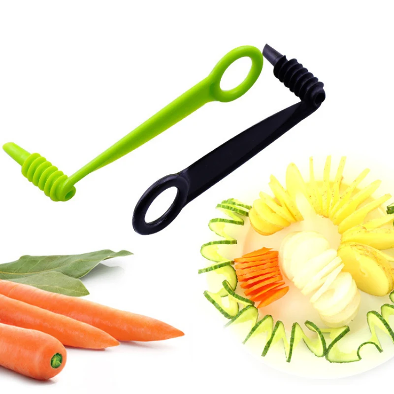 

Spiral Slicer Blade Hand Slicer Cutter Cucumber Carrot Potato Vegetables Spiral Knife Kitchen Tool Random Color Dropshipping