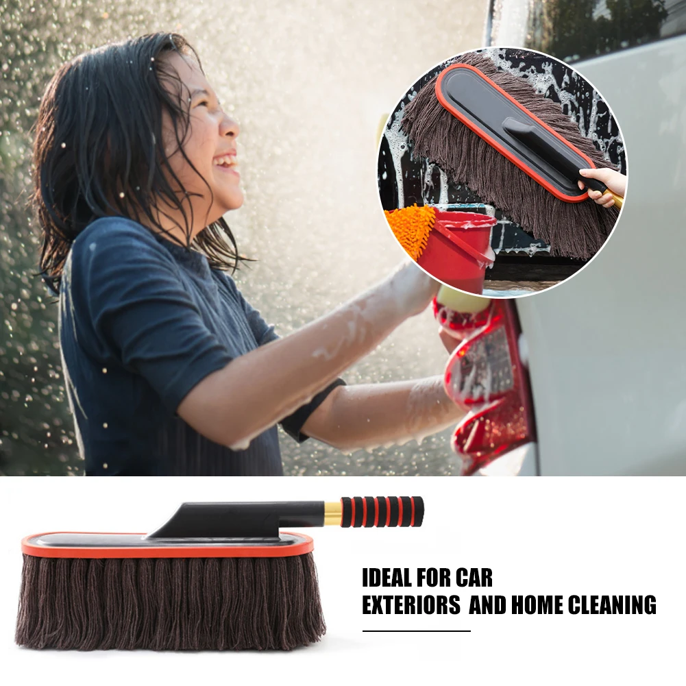 Car Duster Exterior with Telescoping Handle Car Cleaning Tool Dust Remover No Lint Scratch Cleaning Brush for Car Home Dusting