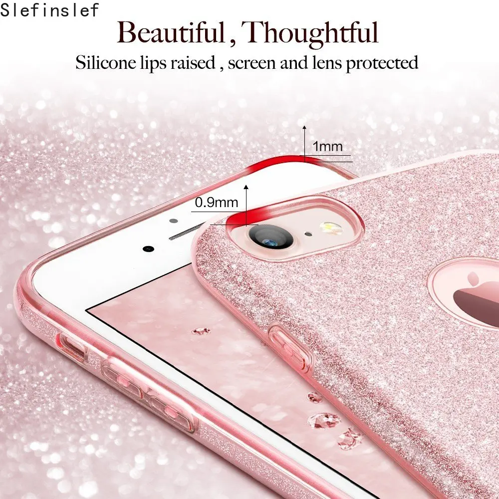Чехол для телефона iPhone 12 13 mini pro блестящий чехол с блестками макияжа девочек