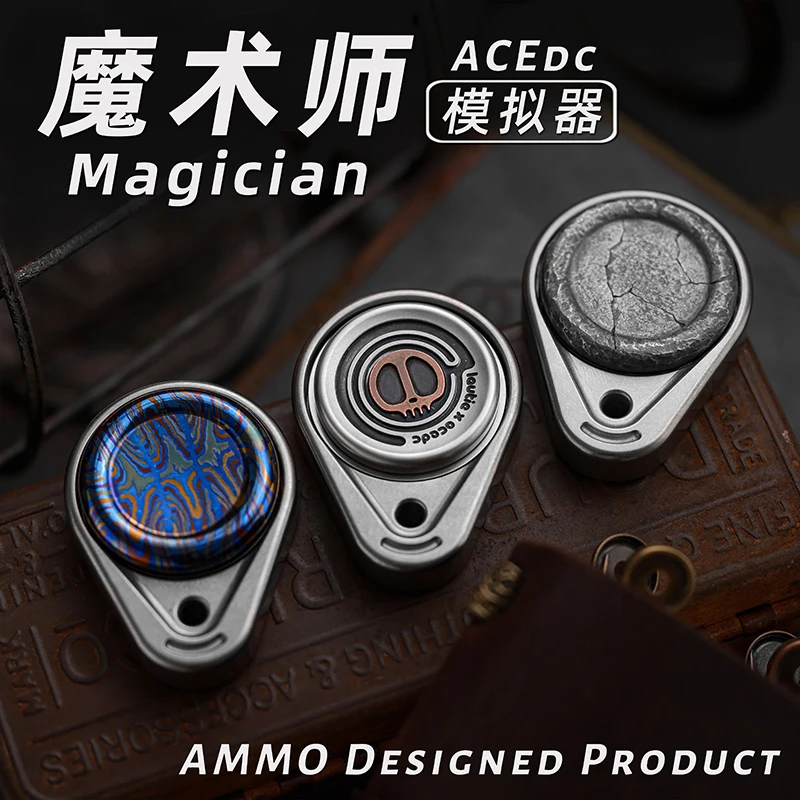 

ACEdc Magician Simulator Pico Pendant Snap Coin Gyro Decompression Metal Toy Gift EDC