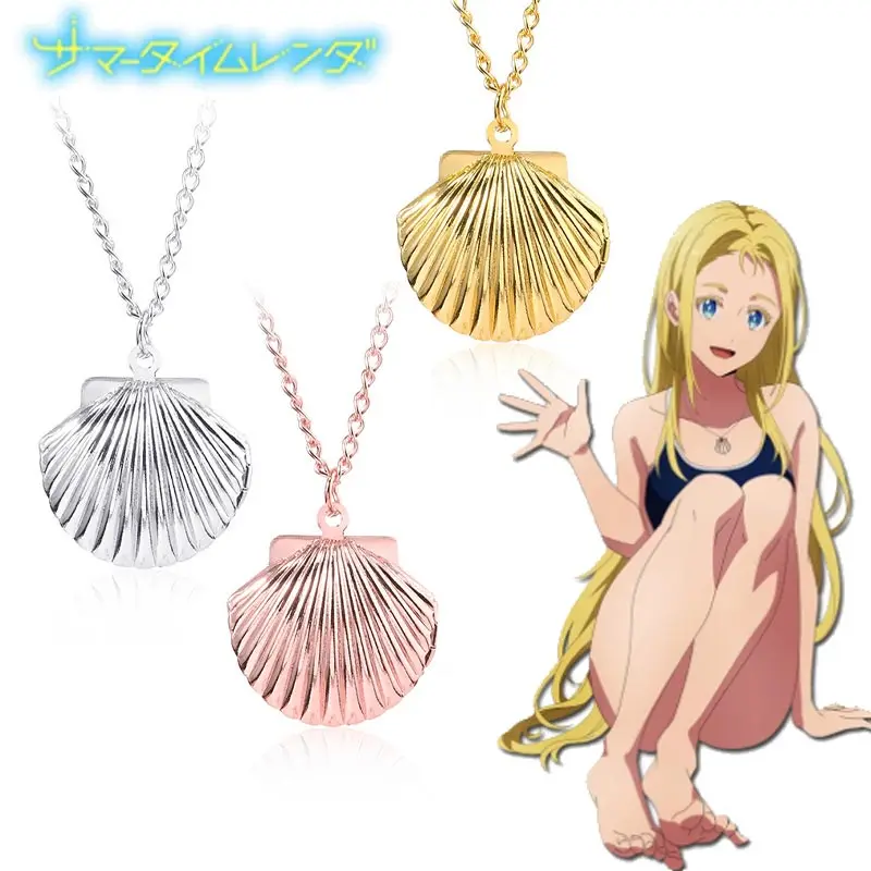 Fashion Jewelry 3 Color Creative Shell Necklace Summer Time Rendering Pendant Oyster Shell Necklace For Women Girl Souvenir Gift