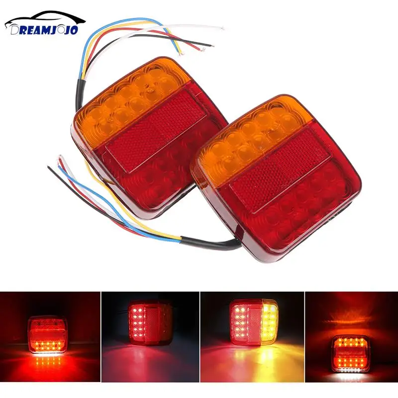 

26LED Submersible Trailer Lights Stop Tail Turn Signal Lights License Number Plate for Boat Trailer Truck RV Lighting Upgrade