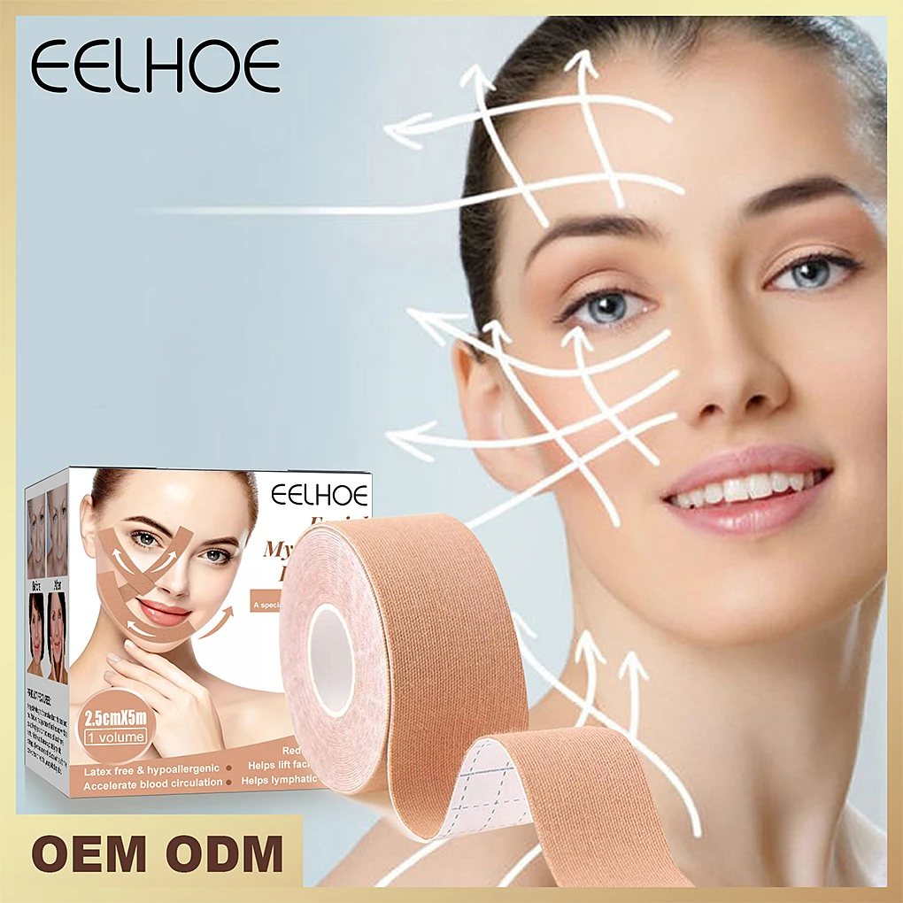 

Лента для лифтинга лица для лица против морщин и против морщин, подъемный ремень, водостойкая подтягивающая наклейка Trimmable