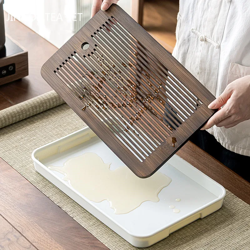 1 шт. античный бытовой бамбуковый поднос для чая дренажный хранения воды сухие