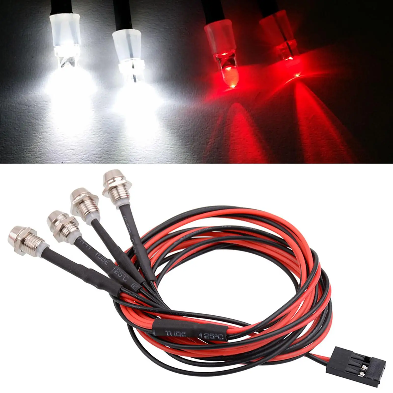 

RC 4 Bumper Lamp Set Spare for Axial SCX0081 Axi00002 Trucks DIY