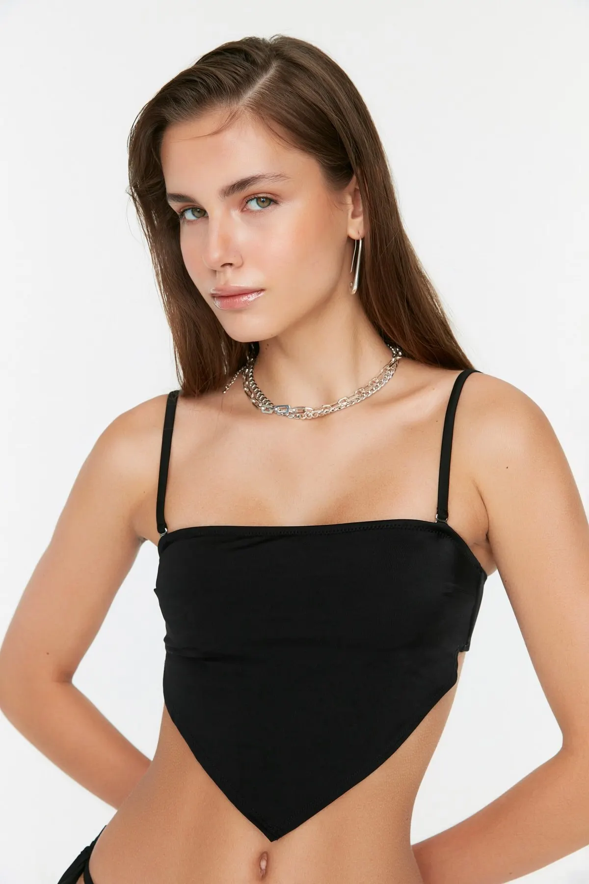 

Women's Bikini Black Triangle Bikini Top Swimwear Lady Swimsuit Sexy Bikini 2022 New Push Up Bikini Set Suit
