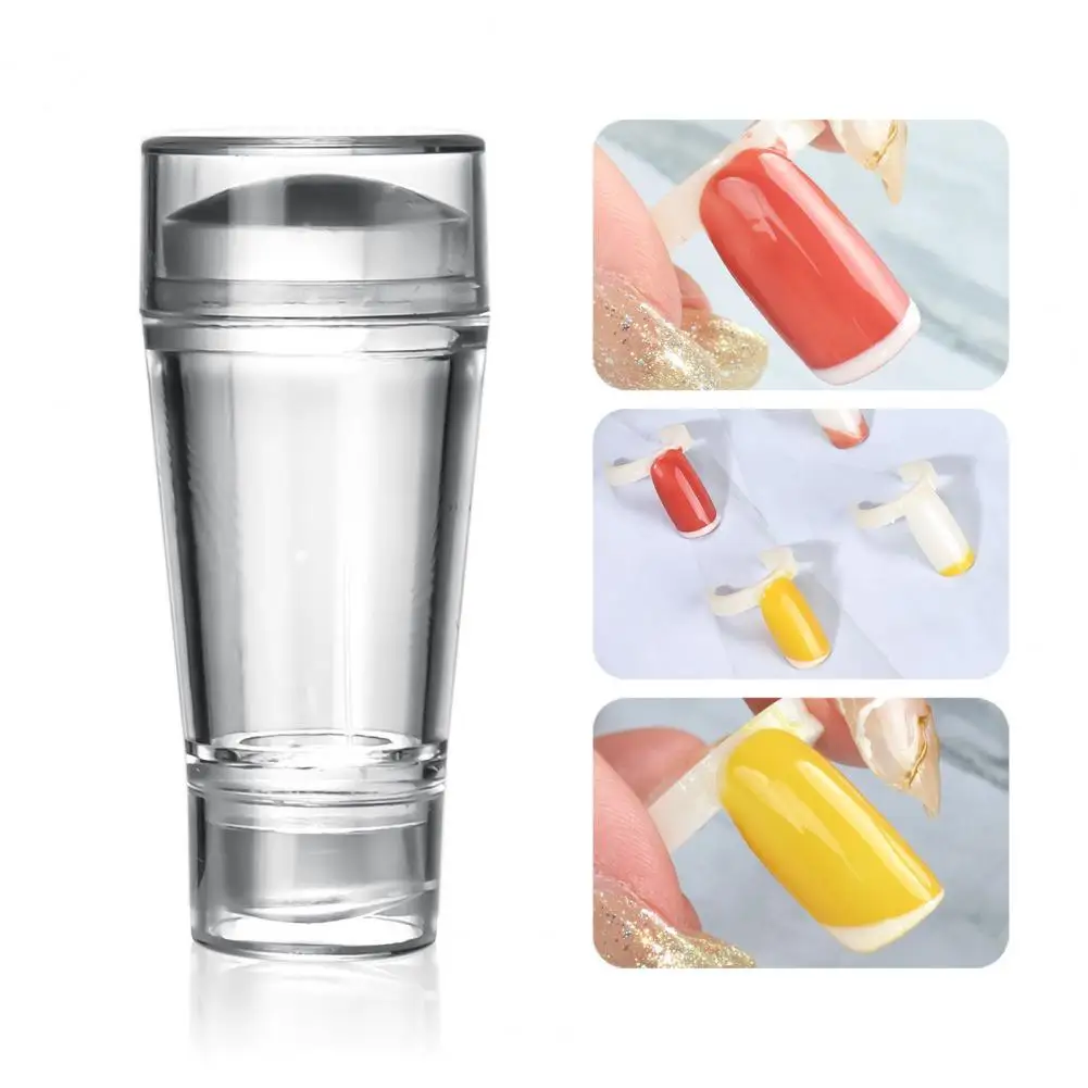 

Carry Easily Soft Clear French Tip Nail Stamp Nail Art Tools Set for Women