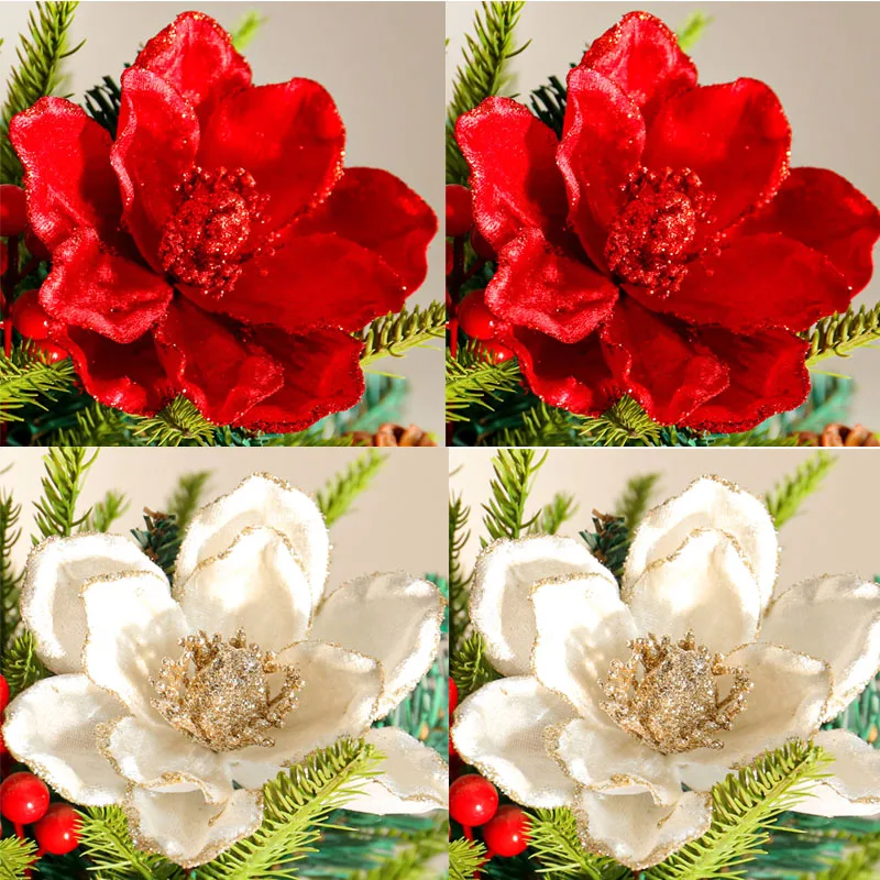 

Искусственные рождественские цветы, набор из 1 штуки