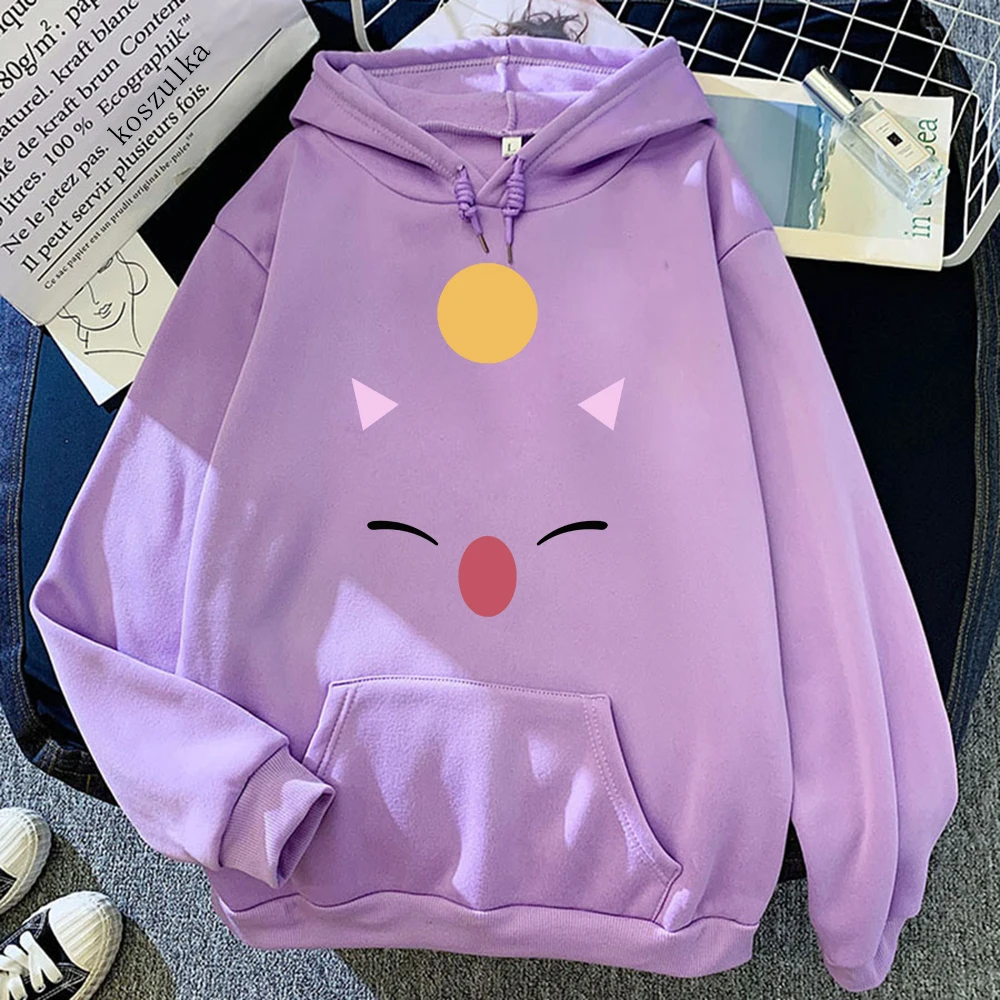 

Cute Moogle Classic Hoodies Spring and Autumn Women Clothes Sweatshirts Kawaii Clothing Graphic Hoodie Harajuku Unisex Sudadera
